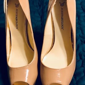 Beige 5.5 inch heels, never worn.